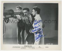 7x0686 ARTHUR FRANZ signed 8.25x10 still '53 with Jimmy Hunt & Helena Carter in Invaders From Mars!