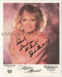 7x0612 BARBARA MANDRELL signed color 8x10 music publicity still '91 c/u of the country music singer!