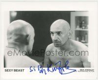 7x0620 BEN KINGSLEY signed 8x10 publicity still '00 barechested c/u looking in mirror, Sexy Beast!