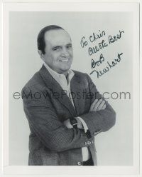 7x1194 BOB NEWHART signed 8x10 REPRO still '90s smiling waist-high portrait in cool jacket!