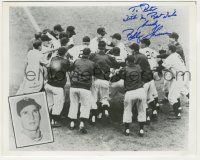 7x0622 BOBBY THOMPSON signed 8x10 publicity still '80s winning 1951 National League pennant for NY!