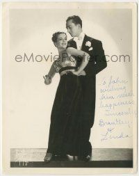 7x0702 BRANTLEY & LINDA signed 8x10.25 still '30s great portrait of the dancing couple by Bruno!