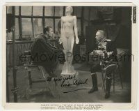 7x0703 BRIAN AHERNE signed 8x10 still '33 with Lionel Atwill & nude statue from The Song of Songs!