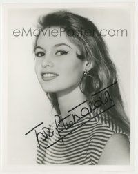 7x1198 BRIGITTE BARDOT signed 8x10.25 REPRO still '80s close up of the French beauty with dark hair!