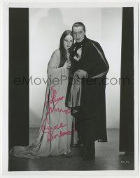 7x1205 CARROLL BORLAND signed 8x10.25 REPRO still '80s portrait w/Bela Lugosi in Mark of the Vampire