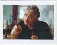 7x1067 DENNIS FARINA signed color 8.5x11 REPRO photo '00s great close up holding fork & knife!