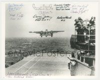 7x1226 DOOLITTLE RAID signed 8x10 REPRO still '70s by TEN of the WWII military crew members involved