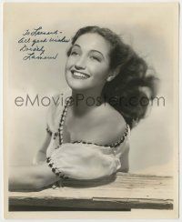 7x1230 DOROTHY LAMOUR signed 8.25x10 REPRO still '80s smiling in sexy outfit with bare shoulder!