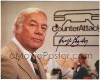 7x1080 GEORGE KENNEDY signed color 8x10 REPRO still '90s great close up in control room from Airport