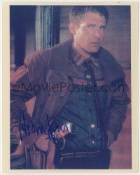 7x1082 HARRISON FORD signed color 8x10 REPRO still '90s great image from Blade Runner!
