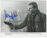 7x0755 HARRISON FORD signed 7.5x9.25 still '82 great close up pointing gun from Blade Runner!