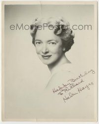 7x1250 HELEN HAYES signed 8x10 REPRO still '60s great head & shoulders smiling portrait!