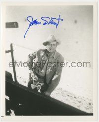 7x1269 JAMES STEWART signed 8.25x10 REPRO still '80s great close up in cowboy outfit!