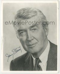 7x1270 JAMES STEWART signed 8x10 REPRO still '80s older head & shoulders portrait in suit and tie!