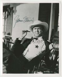 7x0768 JAMES STEWART signed 8.25x10 still '61 wearing tin star Two Rode Together by Van Pelt!