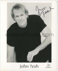 7x0634 JOHN TESH signed 8x10 publicity still '90s great portrait of the actor & music composer!