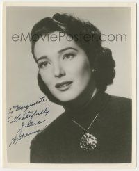 7x1301 JULIE ADAMS signed 8x10 REPRO still '80s head & shoulders portrait with great necklace!