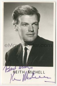 7x0635 KEITH MICHELL signed deluxe 3.25x5.25 publicity still '70s portrait of the Australian actor!