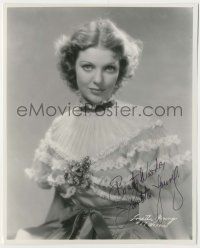 7x0810 LORETTA YOUNG signed 7.75x9.75 still '30s beautiful waist-high portrait from Clive of India!