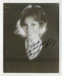 7x1337 MARY ANN MOBLEY signed 8x10 REPRO still '80s pretty smiling portrait over black background!