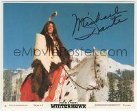 7x0670 MICHAEL DANTE signed 8x10 mini LC #1 '75 as Native American Indian on horse from Winterhawk!