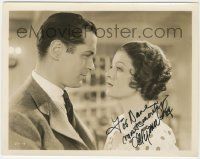 7x0829 MYRNA LOY signed 8x10.25 still '33 great c/u with Robert Montgomery from When Ladies Meet!