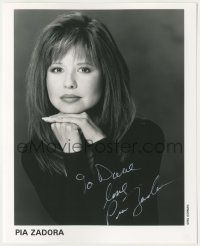 7x0646 PIA ZADORA signed 8x10 publicity still '90s great portrait of the sexy star with dark hair!
