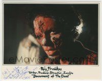7x0618 ROY FRUMKES signed color 8x10 publicity still '89 c/u in zombie makeup from Dawn of the Dead!