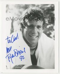 7x1366 RYAN O'NEAL signed 8x10 REPRO still '92 sweaty c/u wearing boxing gloves from The Main Event!