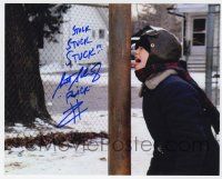 7x1149 SCOTT SCHWARTZ signed color 8x10 REPRO still '90s classic tongue scene from A Christmas Story