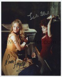 7x1164 TASTE THE BLOOD OF DRACULA signed color 8x10 REPRO still '70 by Linda Hayden AND Isla Blair!