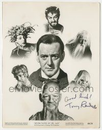 7x0863 TONY RANDALL signed 8.75x10.25 still '64 great montage from The Seven Faces of Dr. Lao!