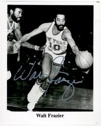 7x0659 WALT FRAZIER signed 8x10 publicity still '90s playing basketball for the New York Knicks!