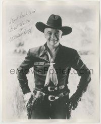 7x0661 WILLIAM BOYD signed deluxe 8x10 publicity still '40s smiling portrait as Hopalong Cassidy!