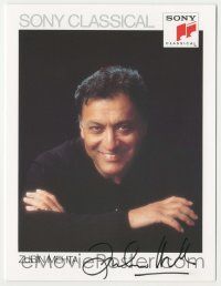 7x0619 ZUBIN MEHTA signed color 5.75x7.75 music publicity still '80s smiling c/u of the conductor!