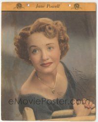7x0493 JANE POWELL signed Dixie ice cream premium '49 wonderful smiling head & shoulders portrait!