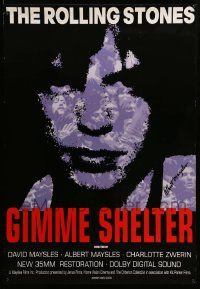 7x0391 GIMME SHELTER signed 1sh R00 by director Albert Maysles, Rolling Stones concert!