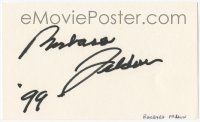 7x0889 BARBARA FELDON signed 3x5 index card '99 with a color photo and a biography!