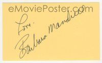 7x0890 BARBARA MANDRELL signed 3x5 index card '70s can be framed & displayed with a repro still!