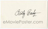 7x0894 BILLY BARTY signed 3x5 index card '00s with a photo and a biography!