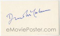 7x0909 DAVID MCCALLUM signed 3x5 index card '93 with a photo and a biography!