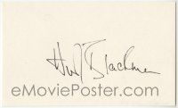 7x0931 HONOR BLACKMAN signed 3x5 index card '00s with a collector card and a biography!