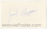 7x0932 JACK KLUGMAN signed 3x5 index card '00s with two color photos and a biography!