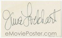 7x0952 JUNE LOCKHART signed 3x5 index card '70s it can be framed with a vintage or repro still!