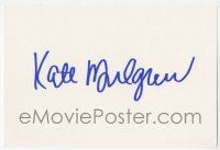 7x0955 KATE MULGREW signed 4x6 index card '00s with two color photos and a biography!