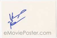 7x0957 KEVIN KLINE signed 4x6 index card '00s with two color photos and a biography!