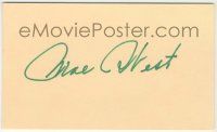 7x0966 MAE WEST signed 3x5 index card '70s can be framed & displayed with a repro still!