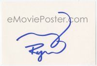 7x0968 MEG RYAN signed 4x6 index card '00s with two color photos and a biography!