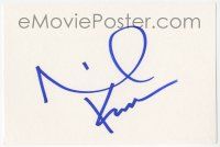 7x0972 MICHAEL KEATON signed 4x6 index card '00s with two photos and a biography!