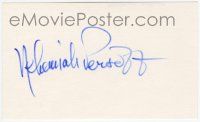 7x0976 NEHEMIAH PERSOFF signed 3x5 index card '90s with a photo and a biography!